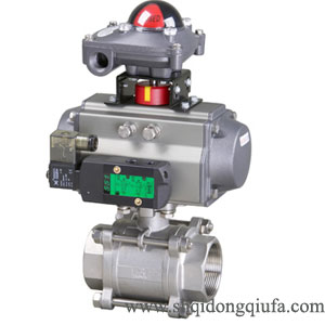 Q611F氣動三片式螺紋球閥