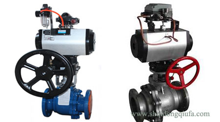 Q641Y氣動帶手動球閥